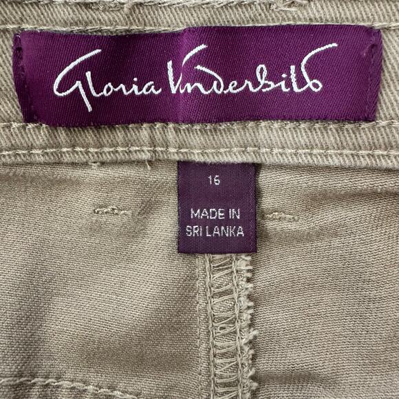 Gloria Vanderbilt Tan Jeans Women’s Size 16 Straight Leg Stretch Casual Comfort - Picture 2 of 11